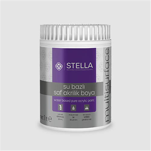 STELLA SAF AKRİLİK BOYA BEYAZ 1 LT